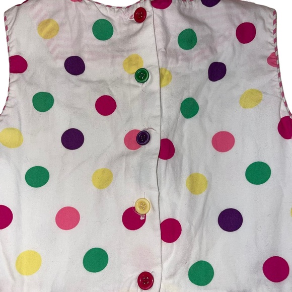 Maggie & Zoe Girls Sleeveless Polka Dot Sundress Fit & Flare Crinoline Size 7 - Picture 7 of 8